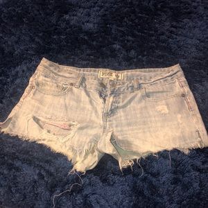 Distressed Denim Shorts